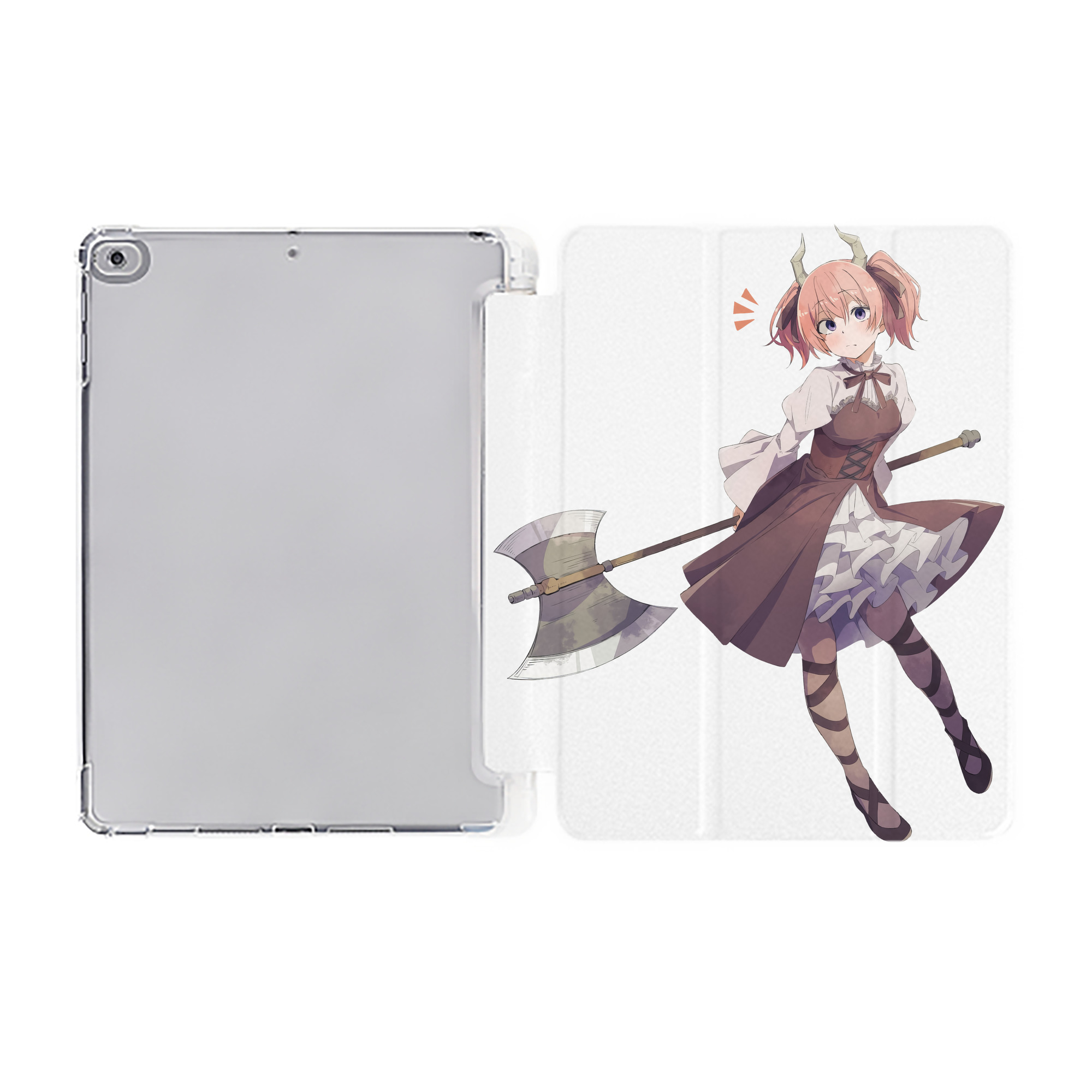 （画像用） 葬送のフリーレン Frieren IPad ケース ペン収納付き 三つ折りスタンド PUレザー×シリコン 対応機種9.5/10.5/10.9インチ